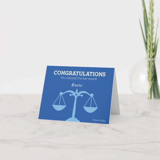 Gefeliciteerd met het behalen van het Bar Exam Wen Kaart (Voorkant)