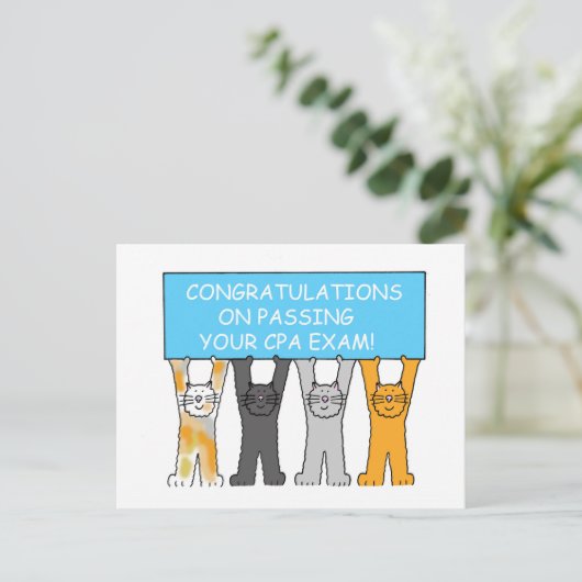 Gefeliciteerd met het behalen van het CPA-examen Briefkaart (Staand voorkant)