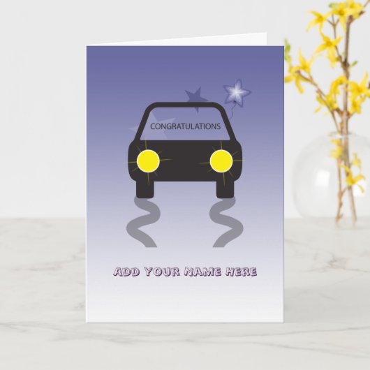 Gefeliciteerd met het behalen van je rijexamen Kaa Kaart (Gele Bloem)