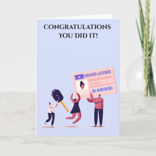 Gefeliciteerd met het behalen van je rijexamen kaart