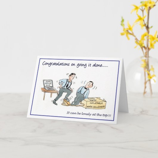 Gefeliciteerd met het feit dat je het alleen hebt. kaart (Gele Bloem)