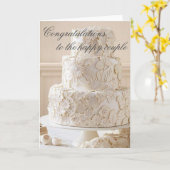 Gefeliciteerd met het gelukkige paar kaart (Gele Bloem)