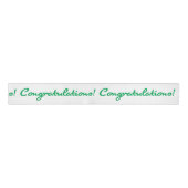Gefeliciteerd met het groene Casual script Grosgrain Lint (Voorkant)