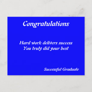 Gefeliciteerd met het harde werk briefkaarten