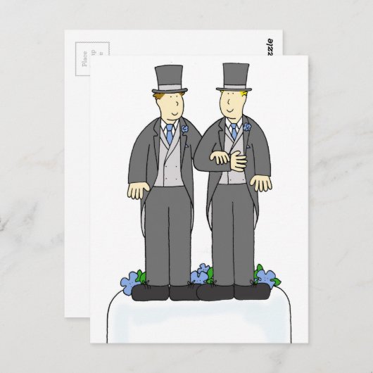 Gefeliciteerd met het homohuwelijk van Grooms Briefkaart (Voorkant / Achterkant)