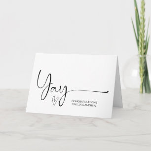 Gefeliciteerd met het huwelijk met Verloving Yay N Kaart