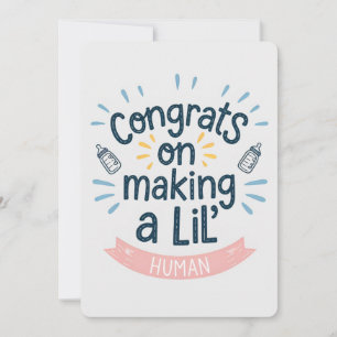 Gefeliciteerd met het maken van een Lil' Human Fun Feestdagenkaart