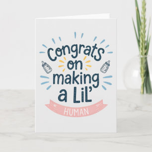 Gefeliciteerd Met Het Maken Van Een Mensje Grappig Kaart