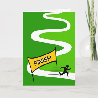 Gefeliciteerd met het Marathon Wenskaart Kaart