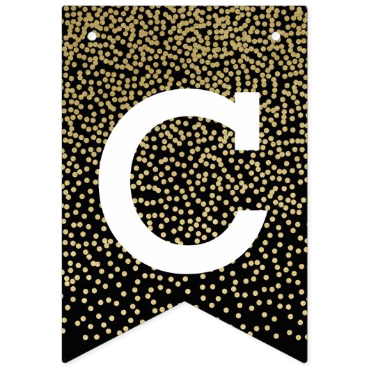 Gefeliciteerd met het moderne Afstuderen van Gold  Vlaggetjes (Eerste vlag)