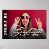 Gefeliciteerd met het moderne fotofeest Afstuderen Poster (Voorkant)