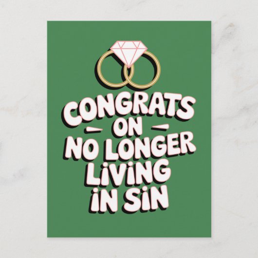 Gefeliciteerd met het niet meer leven in Sin Funny Briefkaart (Voorkant)