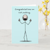 Gefeliciteerd met het niet zuigen kaart (Gele Bloem)