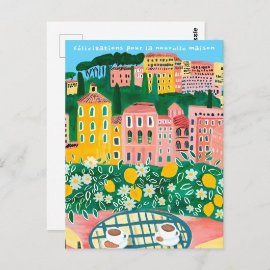 Gefeliciteerd met het nieuwe huis City Views Art Briefkaart (Voorkant / Achterkant)