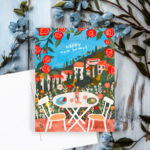 Gefeliciteerd met het nieuwe huis Landschapsgezich Briefkaart