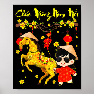 Gefeliciteerd met het nieuwe jaar Binh Ngo Tet 202 Poster