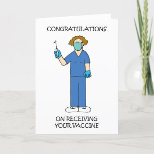 Gefeliciteerd met het ontvangen van uw vaccin feestdagen kaart
