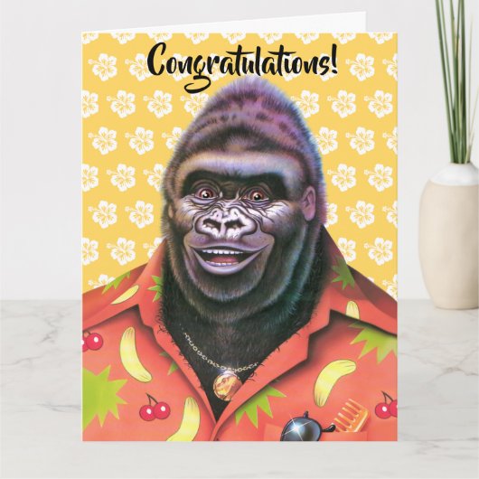 Gefeliciteerd met het ontwerp van Kaart Vain Goril (Voorkant)