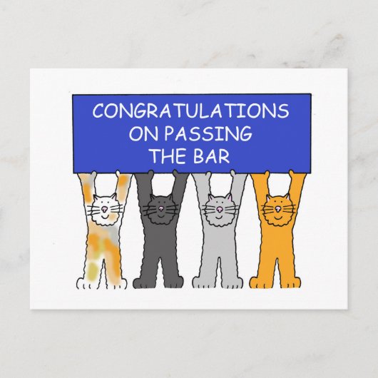 Gefeliciteerd met het overgaan van het Examen van Briefkaart (Voorkant)