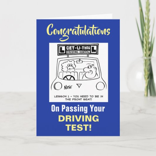 Gefeliciteerd met het passeren van de rijtest kaart (Voorkant)