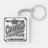 Gefeliciteerd met het passeren van je checklist! sleutelhanger (Achterkant)