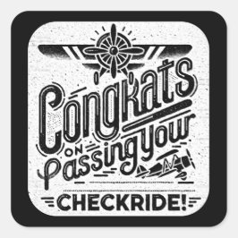 Gefeliciteerd met het passeren van je checklist! vierkante sticker