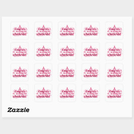 Gefeliciteerd met het passeren van je checklist! vierkante sticker