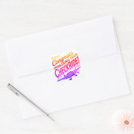 Gefeliciteerd met het passeren van je checklist! vierkante sticker