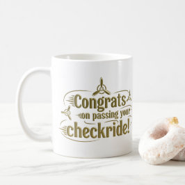 Gefeliciteerd met het passeren van uw checkride! k koffiemok