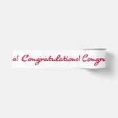 Gefeliciteerd met het rode Casual script Grosgrain Lint (Voorkant)