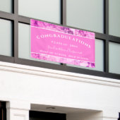 Gefeliciteerd met het roze Amethyst Crystal Afstud Spandoek (Buitenkant Gebouw)