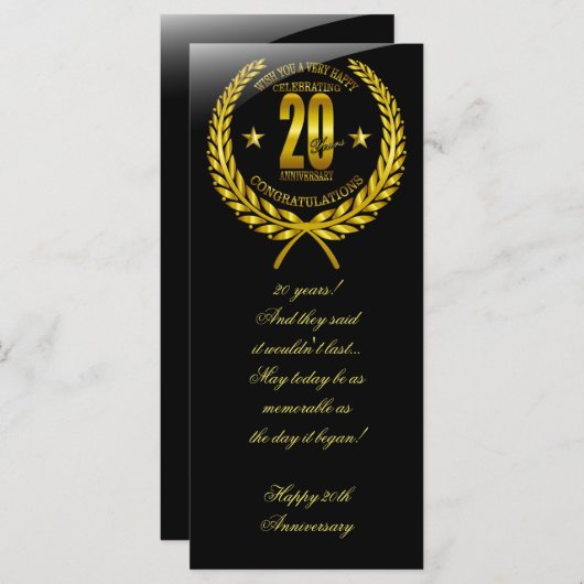 Gefeliciteerd met het twintigste Jubileum (Voorkant / Achterkant)