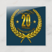 Gefeliciteerd met het twintigste Jubileum Informatiekaartje (Voorkant)
