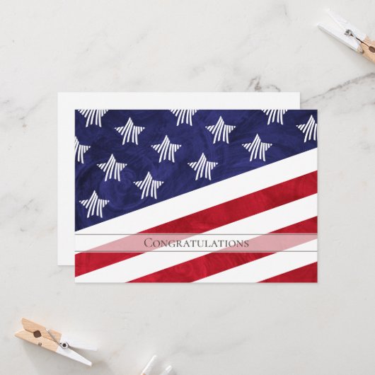 Gefeliciteerd met het USA-burgerschap Kaart (Voorkant / Achterkant in situ)