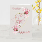 Gefeliciteerd met het verloving van je zoon en de kaart (Gele Bloem)