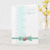 Gefeliciteerd met het verloving van je zoon Lace Kaart (Gele Bloem)