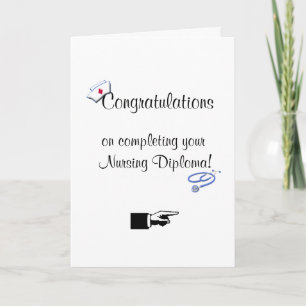 Gefeliciteerd met het verpleegkundig diploma-Humor Kaart