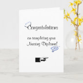 Gefeliciteerd met het verpleegkundig diploma-Humor Kaart (Gele Bloem)