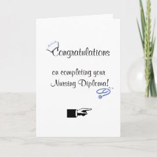 Gefeliciteerd met het verpleegkundig diploma-Humor Kaart