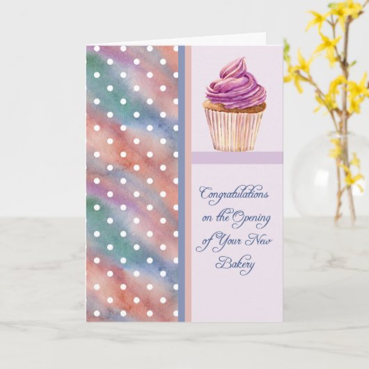 Gefeliciteerd met het Visitekaartje van New Bakery Kaart (Gele Bloem)