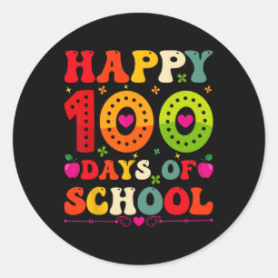 Gefeliciteerd met het voltooien van 100 dagen scho ronde sticker