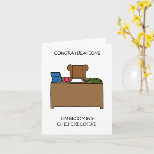 Gefeliciteerd met het worden van Chief Executive Kaart (Gele Bloem)