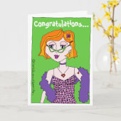 Gefeliciteerd met het worden van een "Glam-ma!" om Kaart (Gele Bloem)