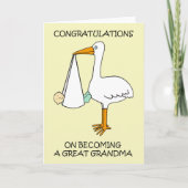 Gefeliciteerd met het worden van een grote oma kaart (Voorkant)