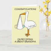 Gefeliciteerd met het worden van een grote oma kaart (Gele Bloem)