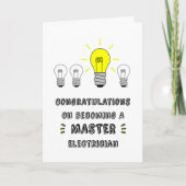 Gefeliciteerd met het worden van een Master Electr Kaart (Voorkant)