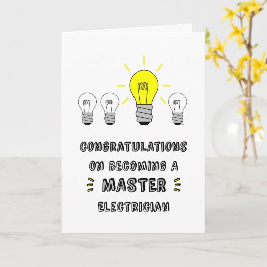 Gefeliciteerd met het worden van een Master Electr Kaart (Gele Bloem)