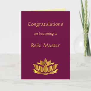Gefeliciteerd met het worden van een Reiki Master Kaart