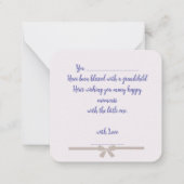 Gefeliciteerd met het worden van grootouders notitiekaartje (Achterkant)