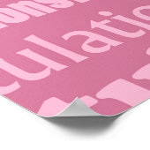 Gefeliciteerd met huwelijk in roze Poster (Hoek)